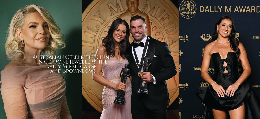 Dazzling Diamonds: Australian Celebrities Shine in Cerrone Jewellery the Dally M red carpet and Brownlows