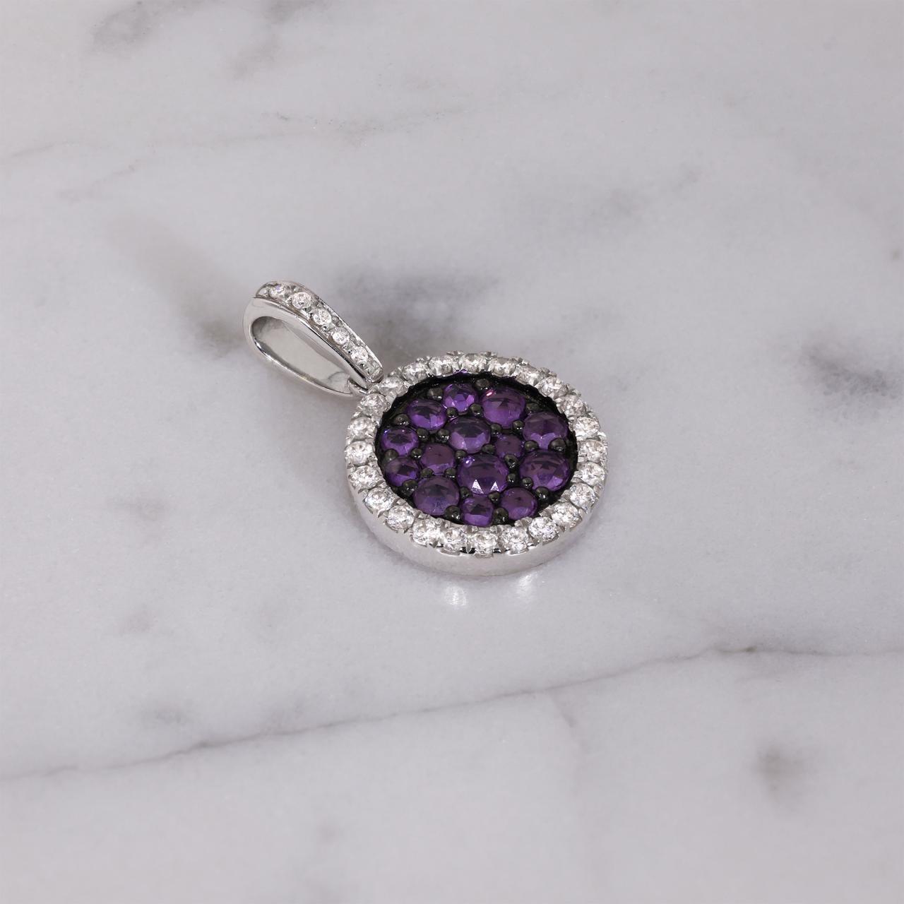 18ct white gold sapphire and diamond necklace