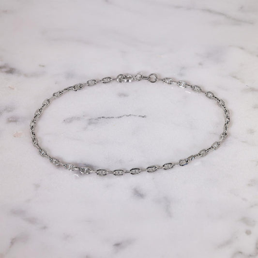 18ct White Gold Gucci Link Chain Bracelet