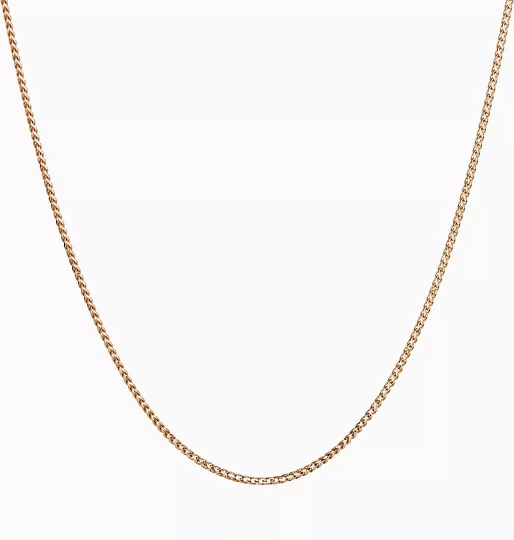 18ct rose gold 43cm chain