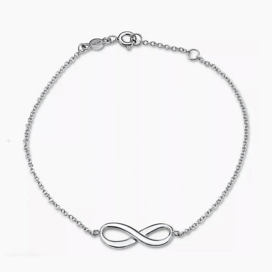 18ct white gold infinity bracelet