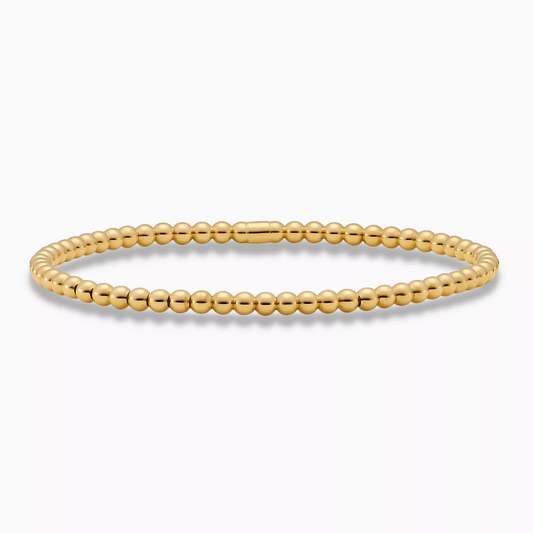 18ct yellow gold stretch ball bracelet