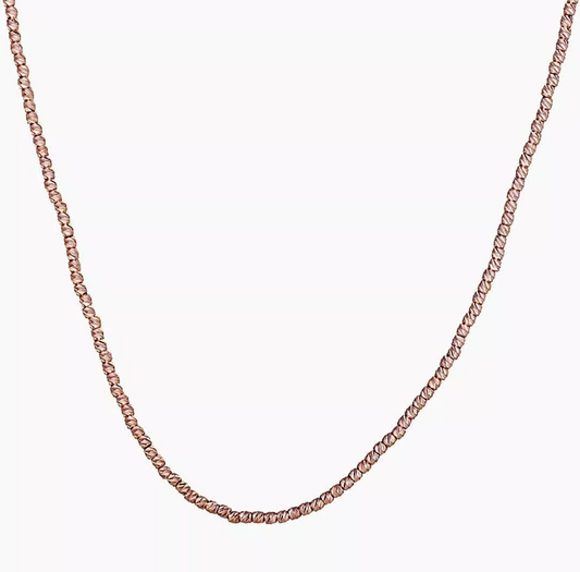 18ct rose gold fancy link 50cm chain