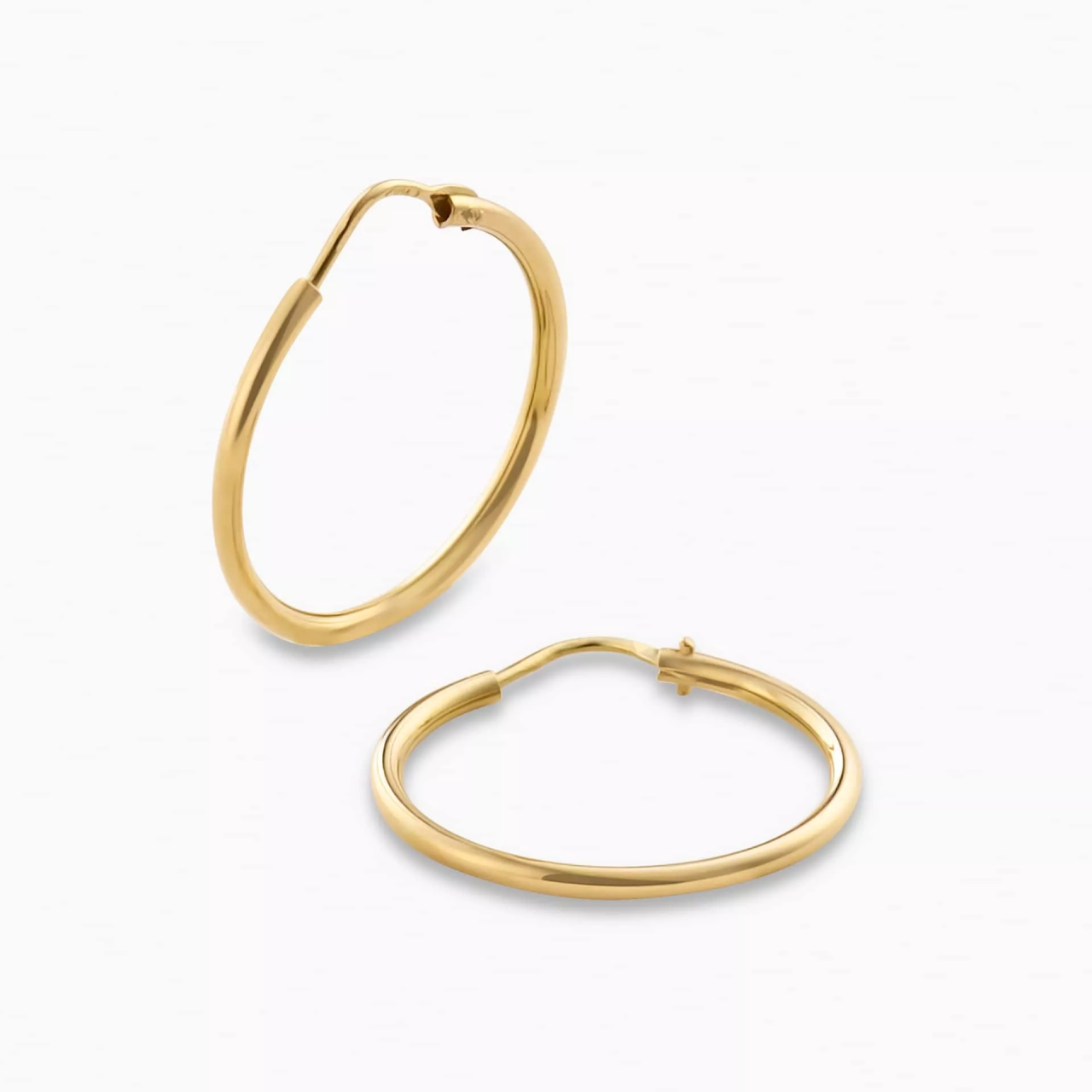 18ct yellow gold hoop earrings 20mm