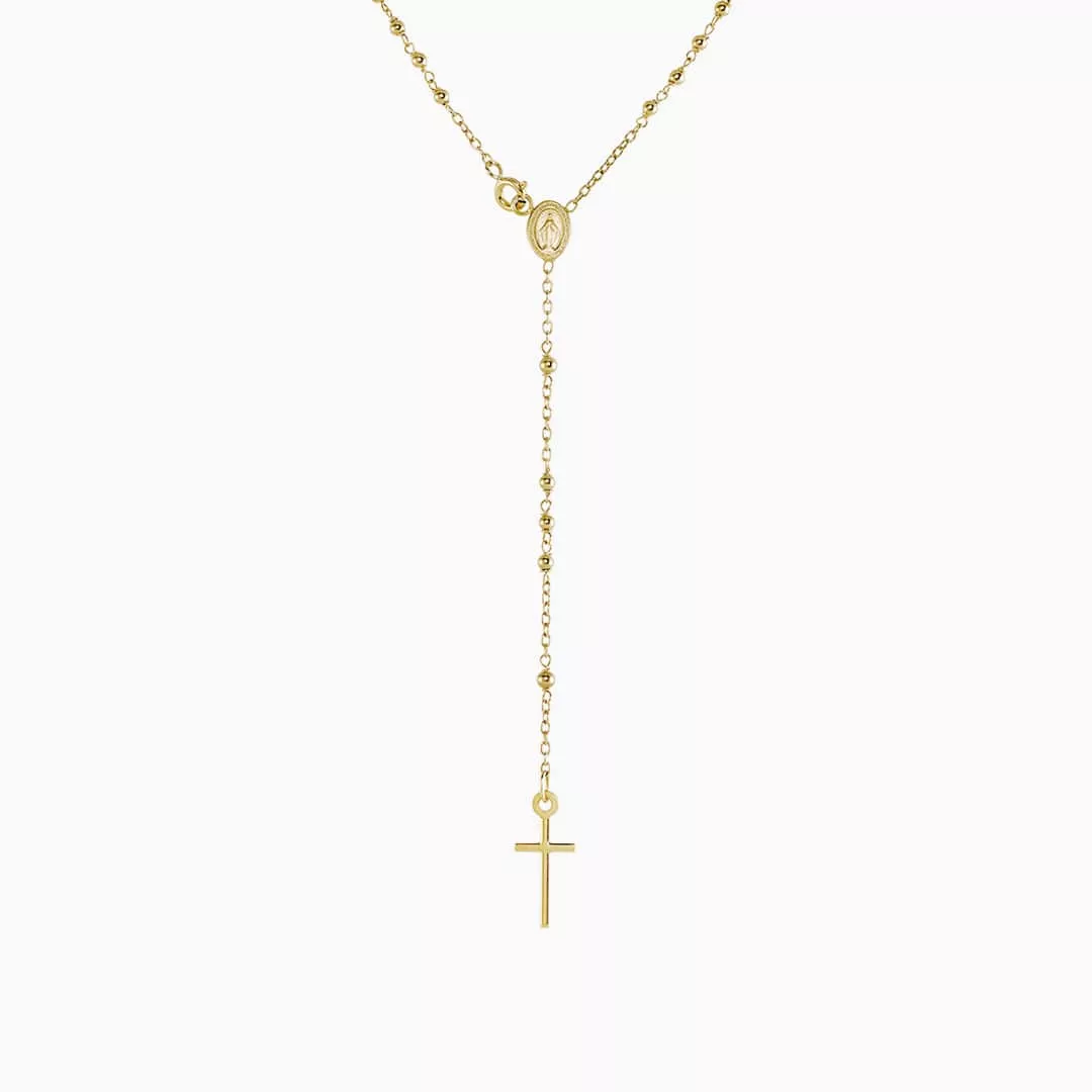 18ct yellow gold mini rosary beads