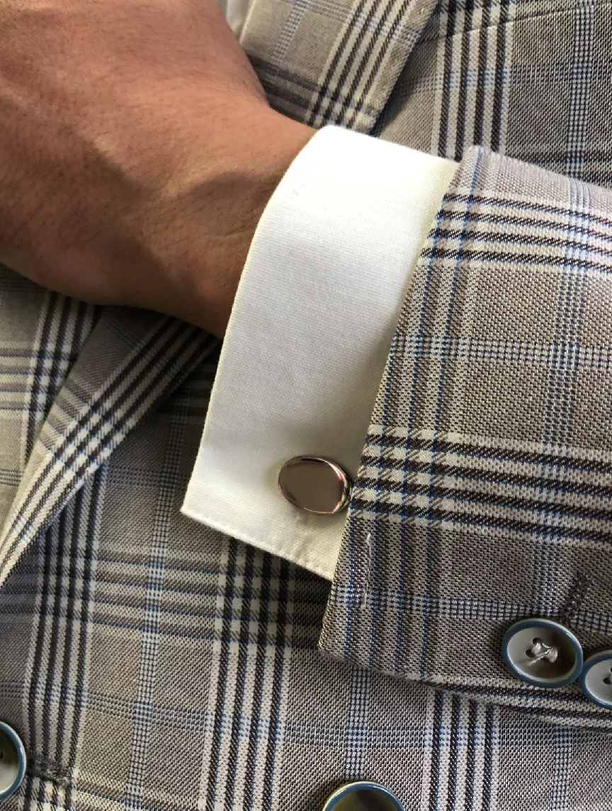 Sterling Silver oval cufflinks