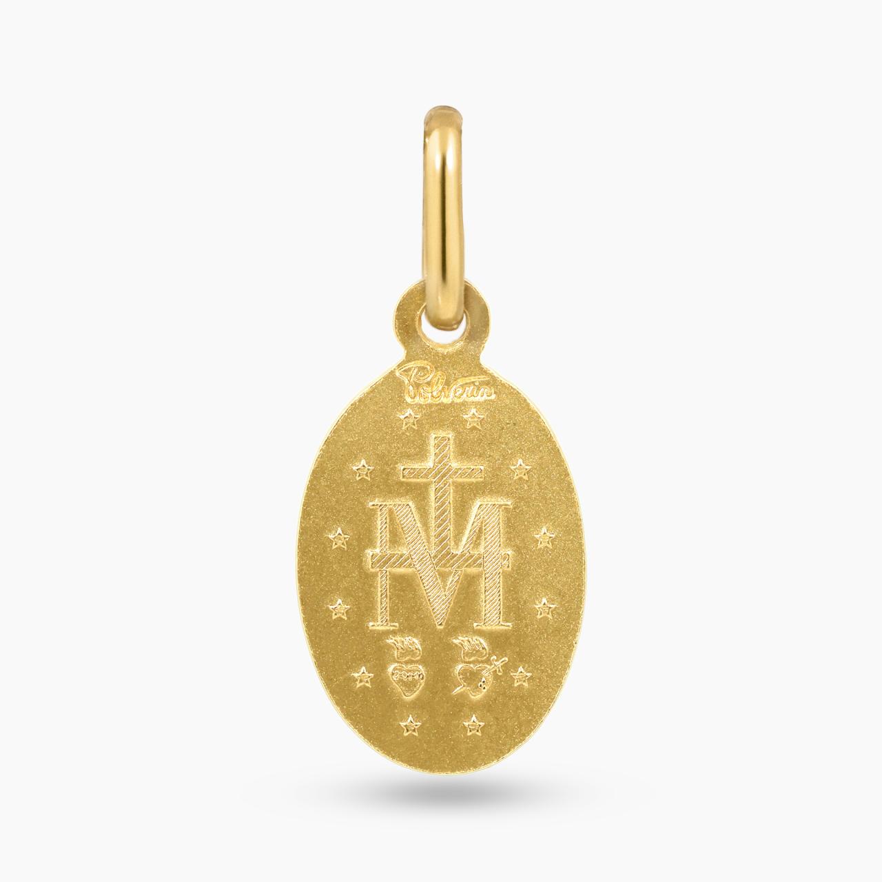 18ct yellow gold “Miraculous” oval medal pendant