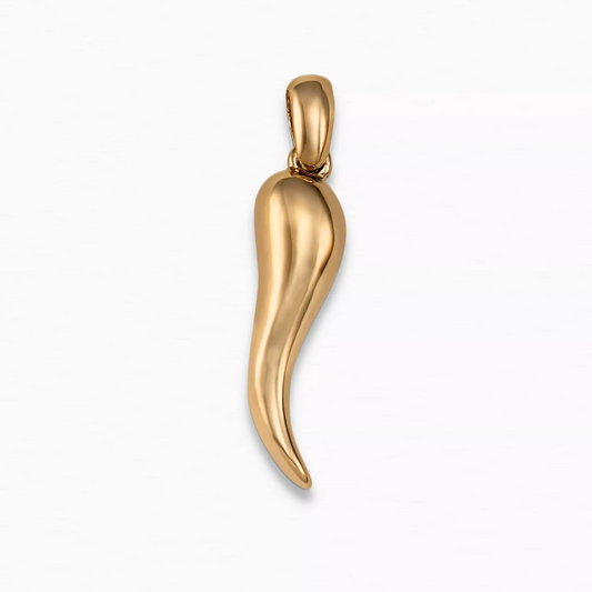 18ct yellow gold Italian horn (corno) charm