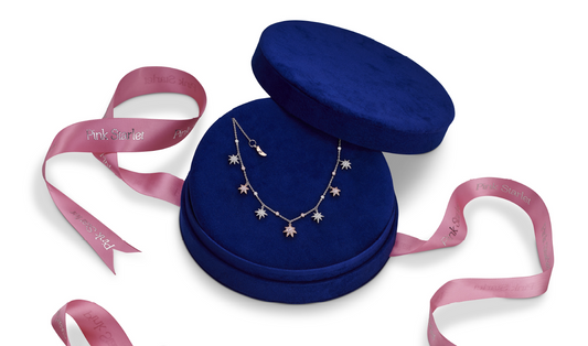The Pink Starlet- 18ct white and rose gold Australian pink diamond necklace
