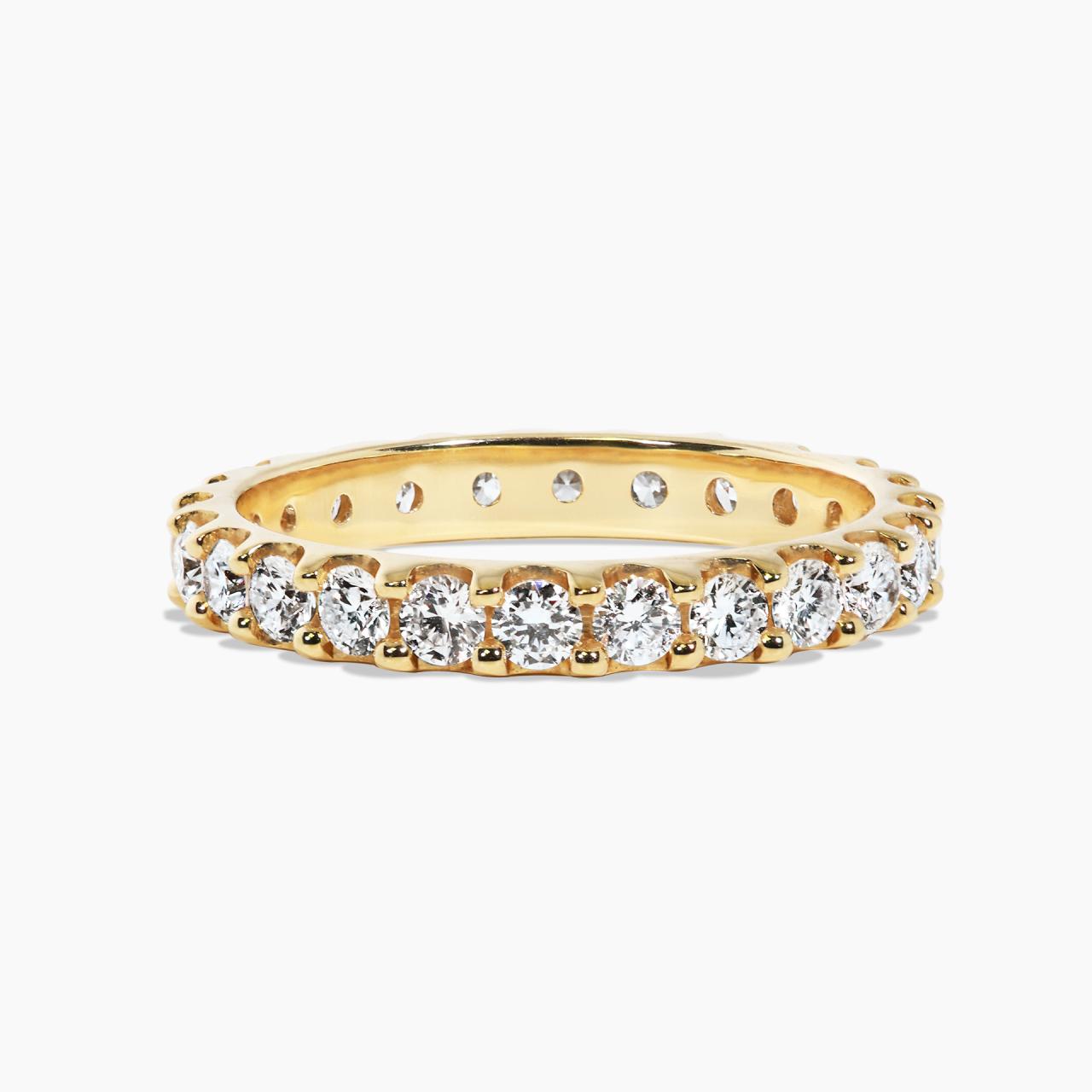 18ct yellow gold 24=1.20ct round brilliant cut full circle diamond ring