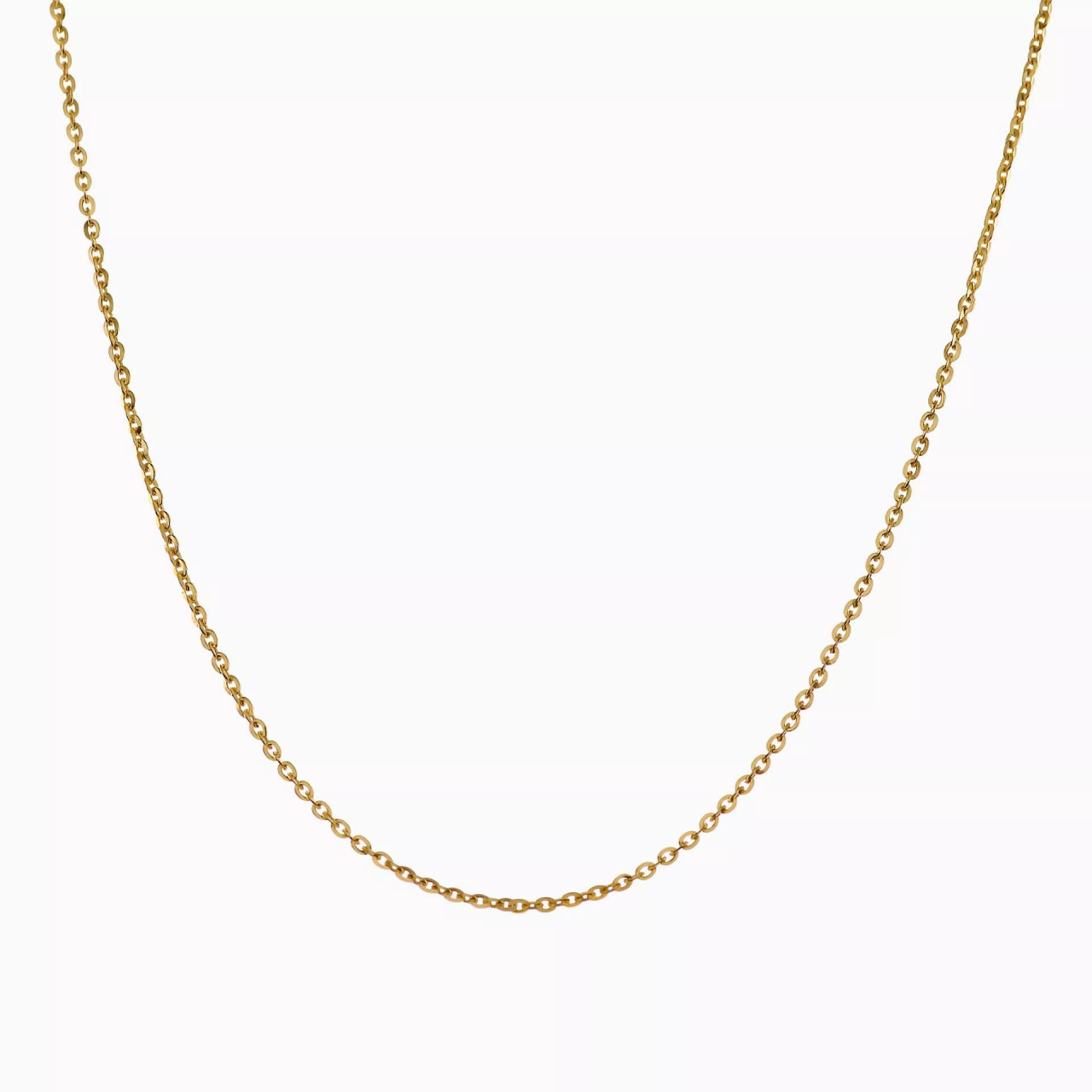 18ct yellow gold adjustable diamond cut trace chain with heart charm