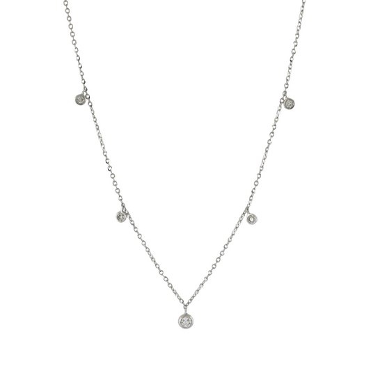18ct white gold diamond necklace