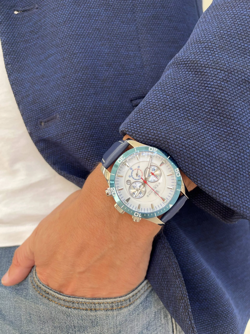 Cerrone 50th Anniversary chronograph ‘blu’ watch