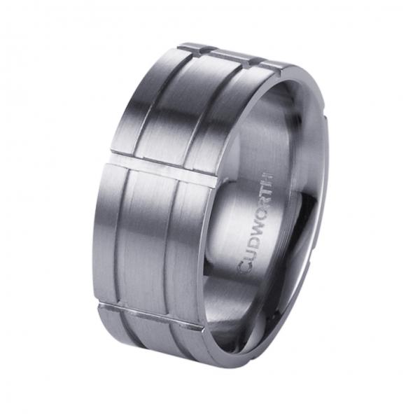 Stainless steel brushed men’s ring