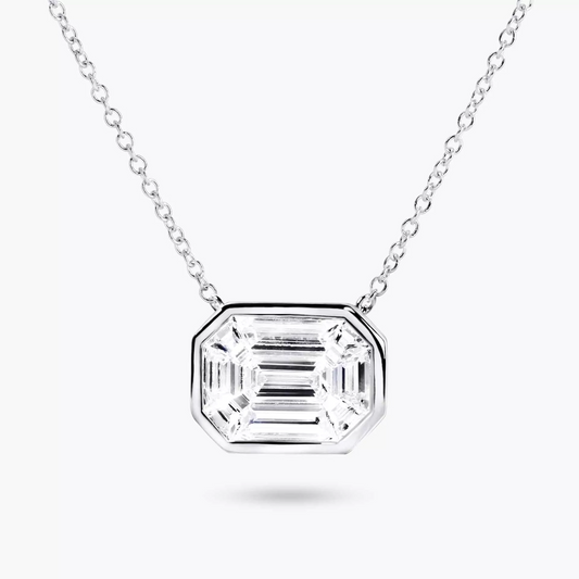 18ct white gold 0.74ct diamond necklace