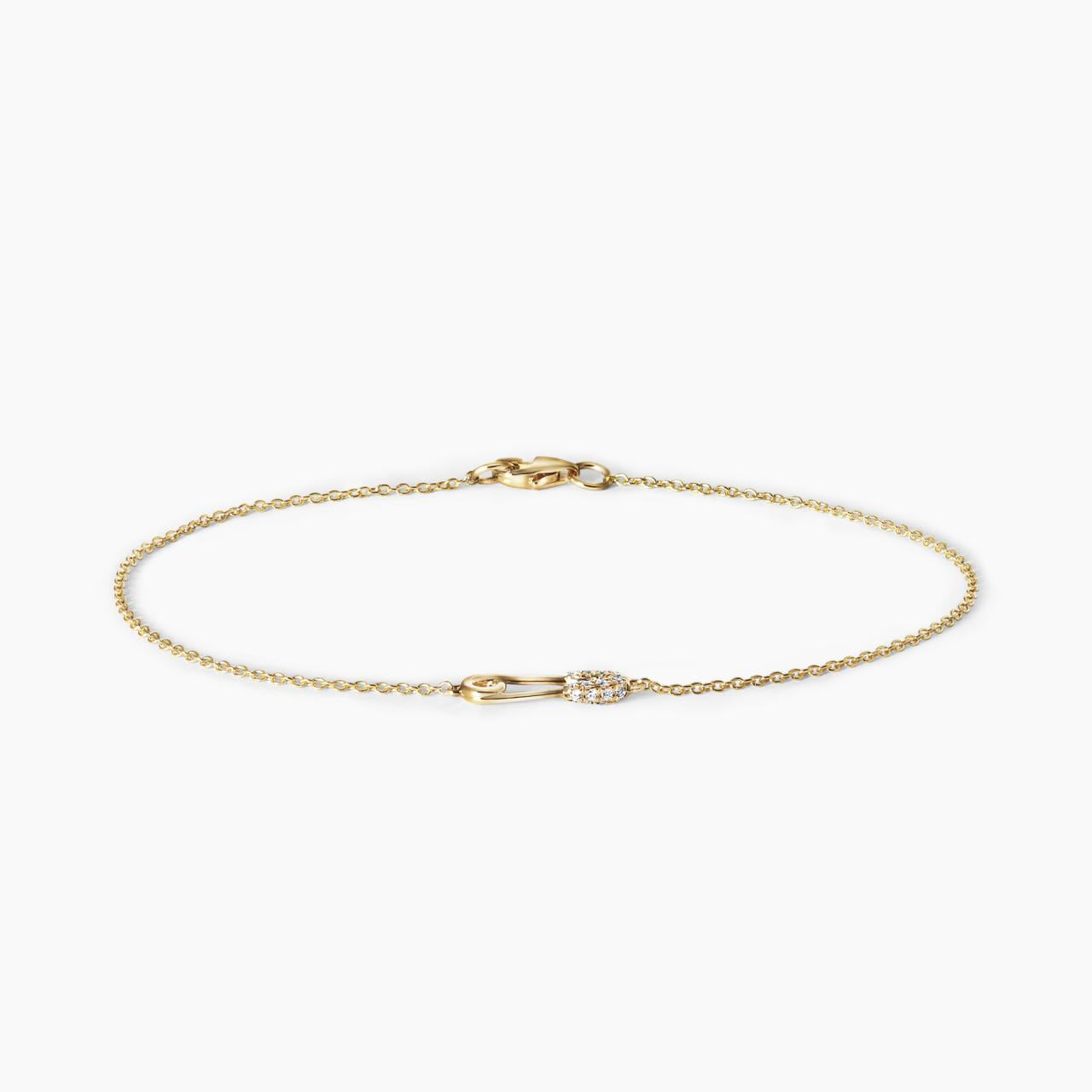 18ct yellow gold bracelet pave set plain bracelet