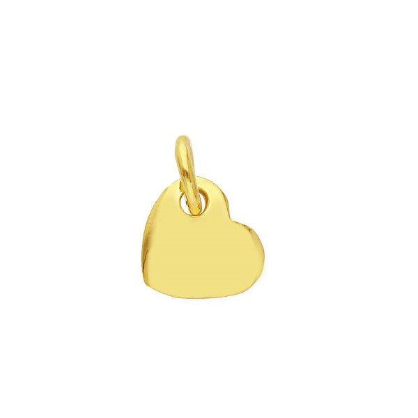 18ct yellow gold 12mm heart pendant