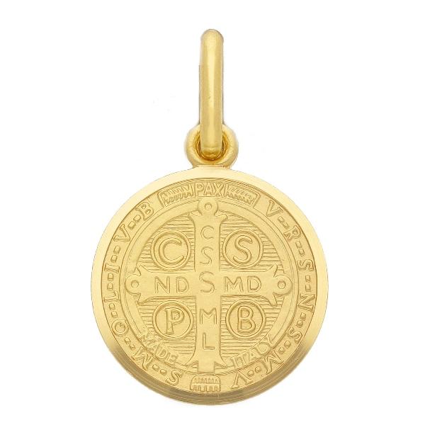18ct yellow gold "St. Benedict " 15mm medal
