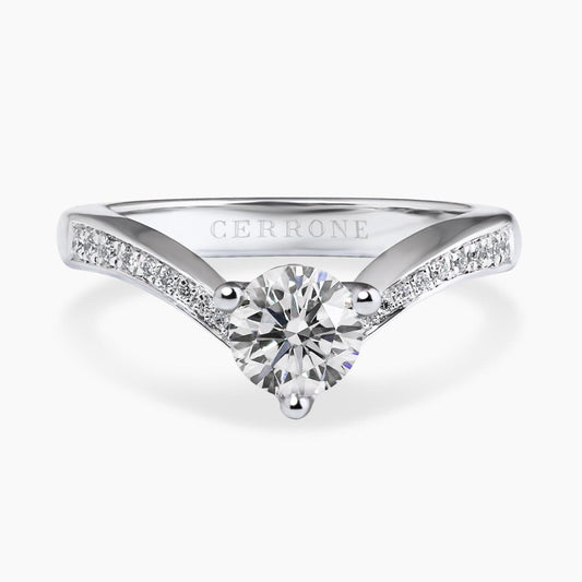 18ct white gold 0.83ct I VS1 round brilliant cut diamond ring