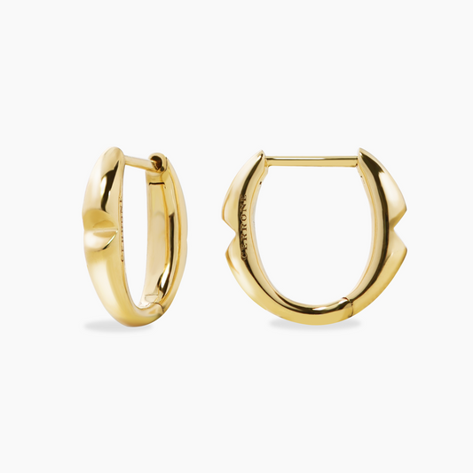 18ct yellow gold small ‘O’ hoop earrings from the Iconica Collection