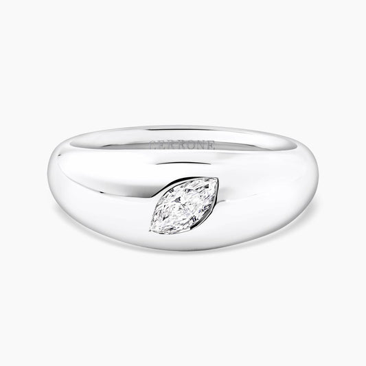 18ct white gold marquise diamond ring