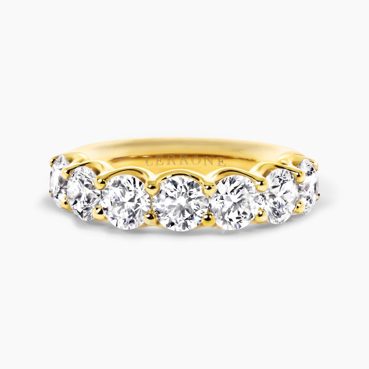 18ct yellow gold lab grown round brilliant cut diamond ring