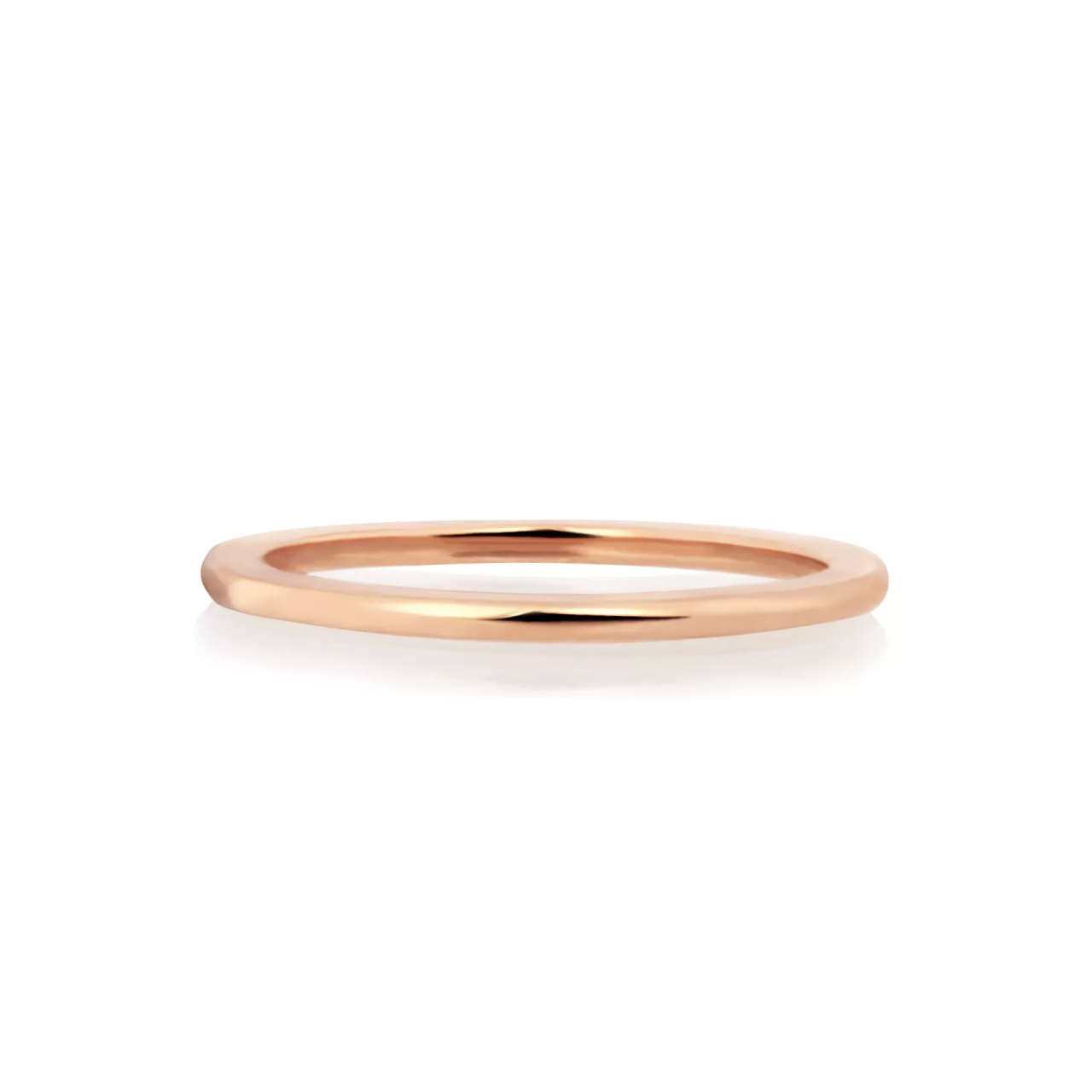 18ct rose gold plain spacer ring
