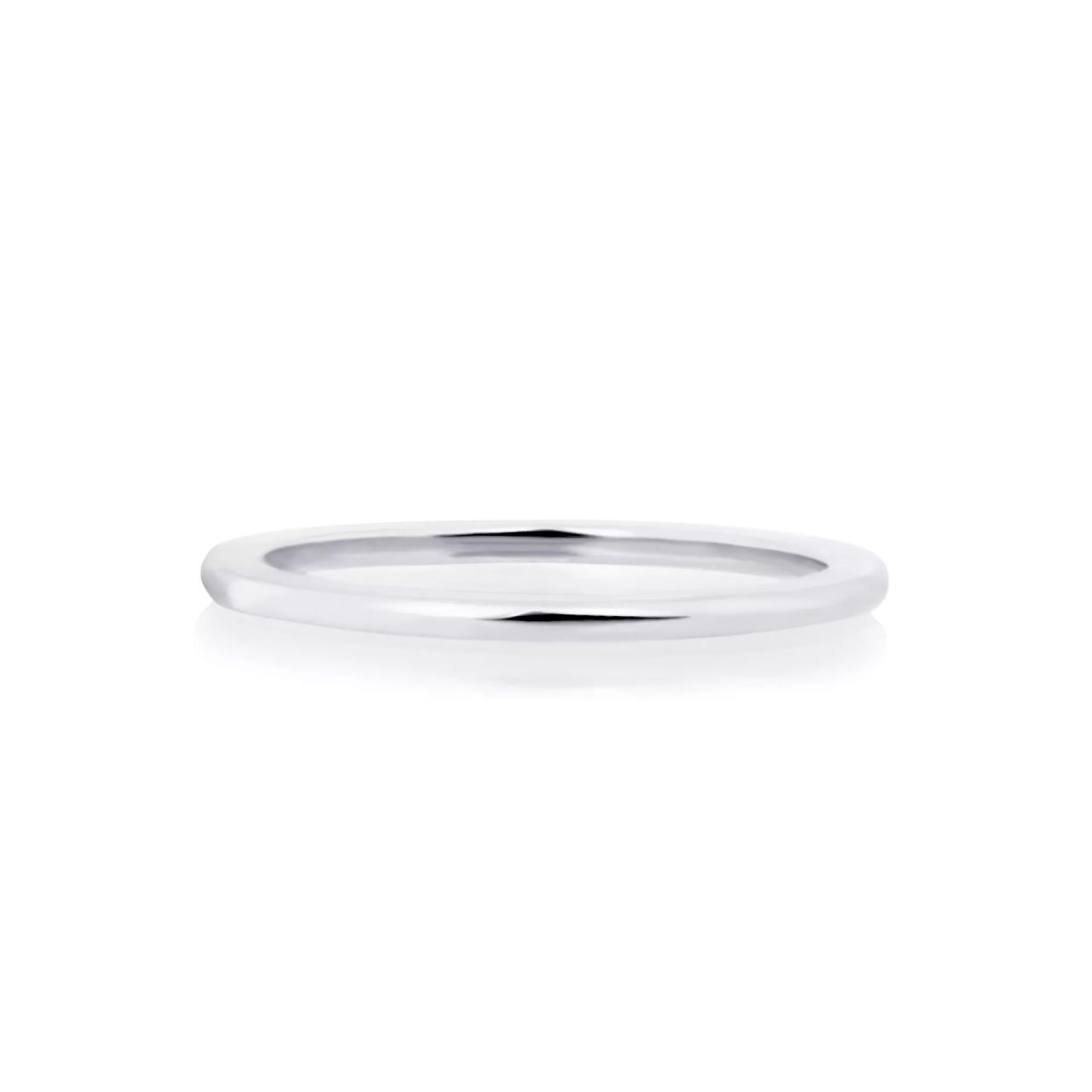 18ct white gold plain spacer ring