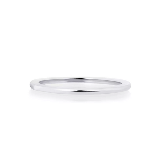 18ct white gold plain spacer ring