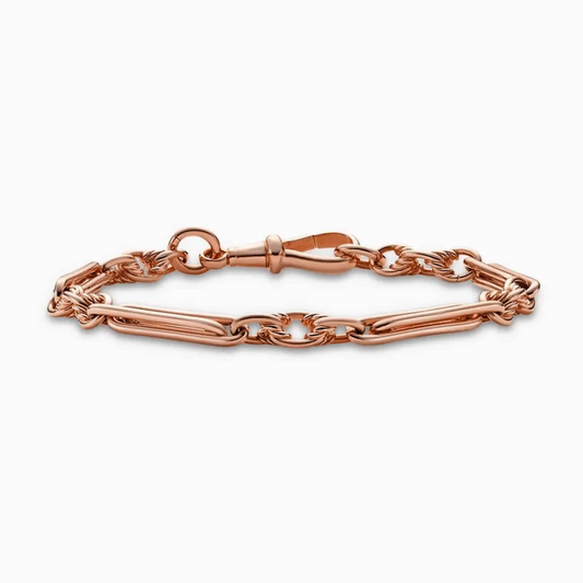18ct Rose gold bar links bracelet