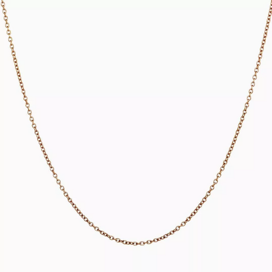 18ct rose gold 45cm trace chain