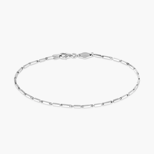 18ct White gold bar link bracelet