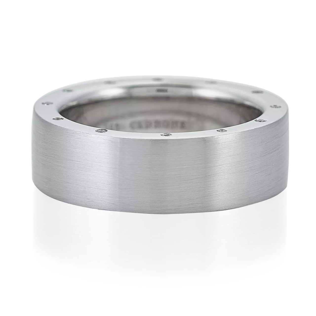 18ct white gold diamond Mens ring