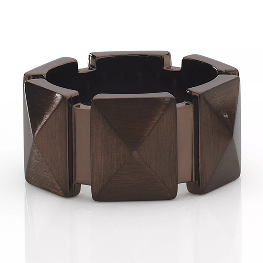 18ct white gold with brown plated gents ring