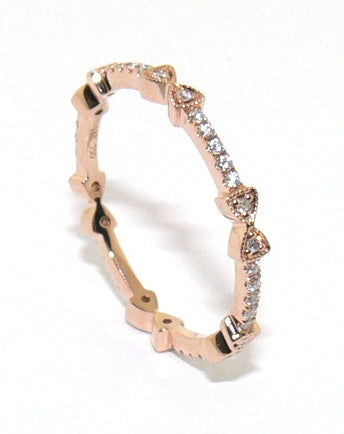 18ct rose gold round brilliant cut diamond ring