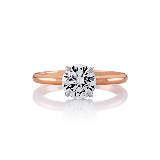 TIVOLI - 18ct rose and white gold diamond solitaire ring