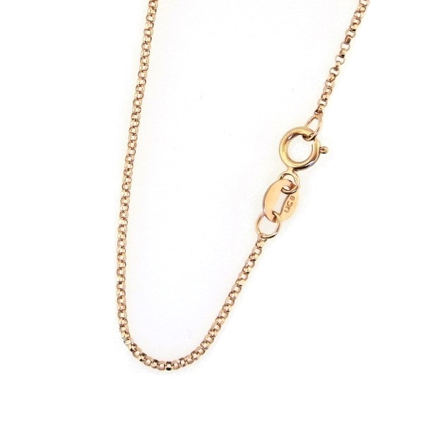 18ct rose gold 45cm fine trace chain