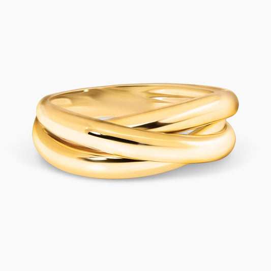 18ct yellow gold twist ring