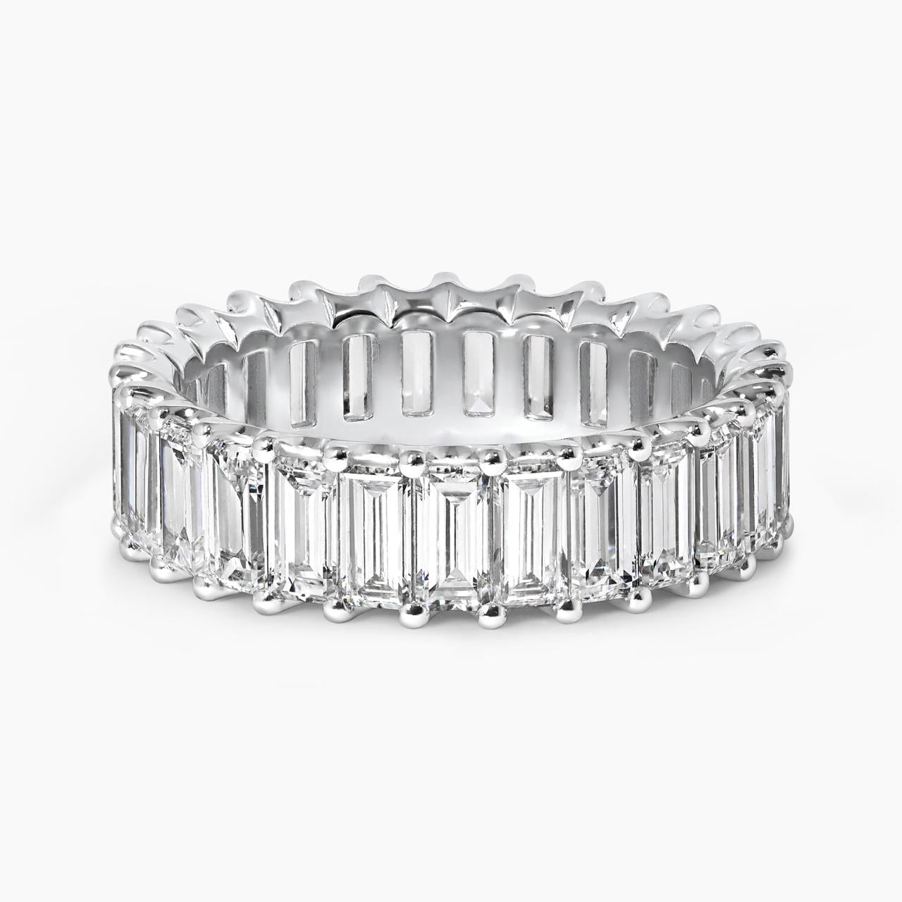 18ct white gold full circle 4.06ct LAB Grown Baguette diamonds ring