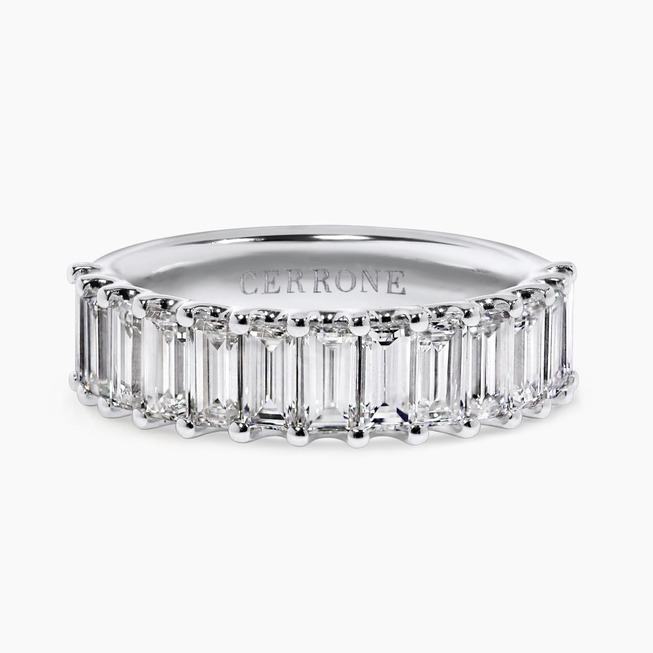 18ct white gold 1.82ct EF VS LAB Grown Baguette diamonds ring