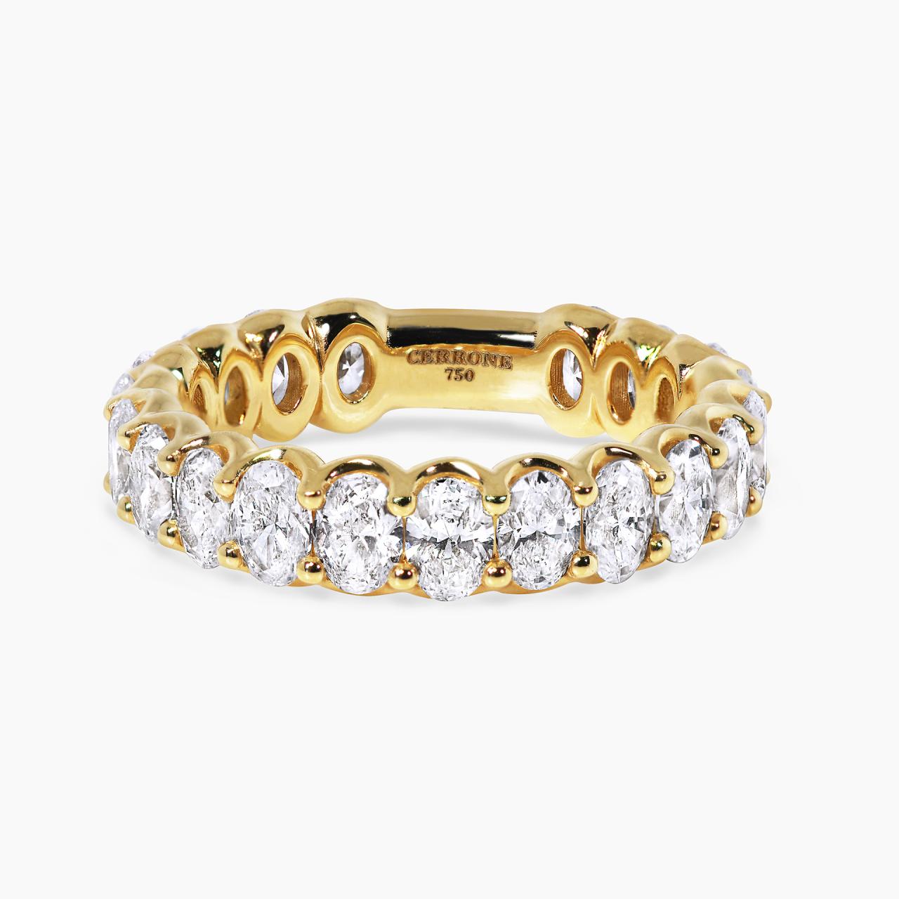 18ct yellow gold 2.72ct oval brilliant cut diamond ring
