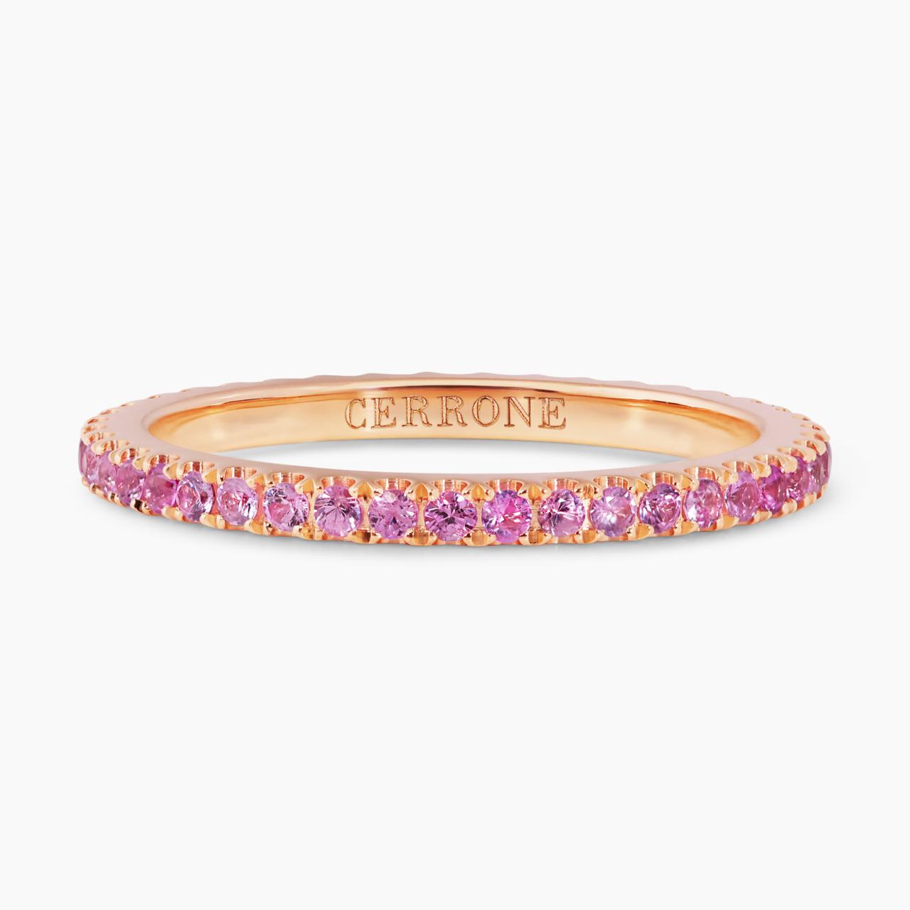 18ct rose gold pink sapphire ring