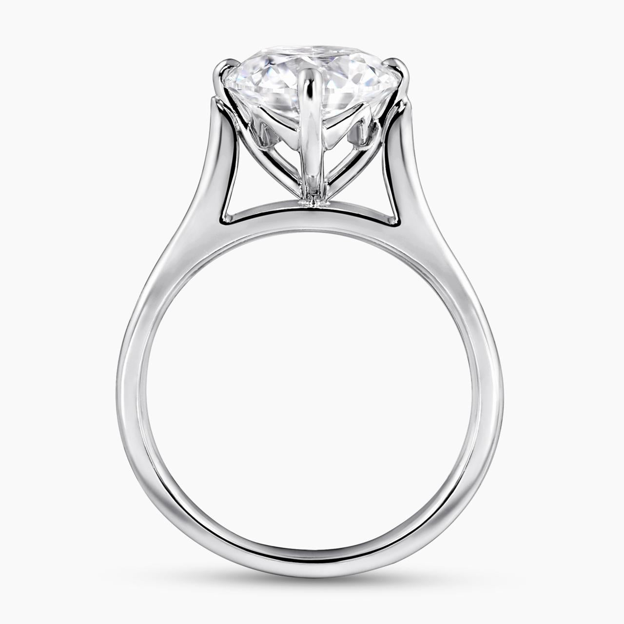 18ct white gold 2.01ct round brilliant cut diamond solitaire ring in a four claw setting