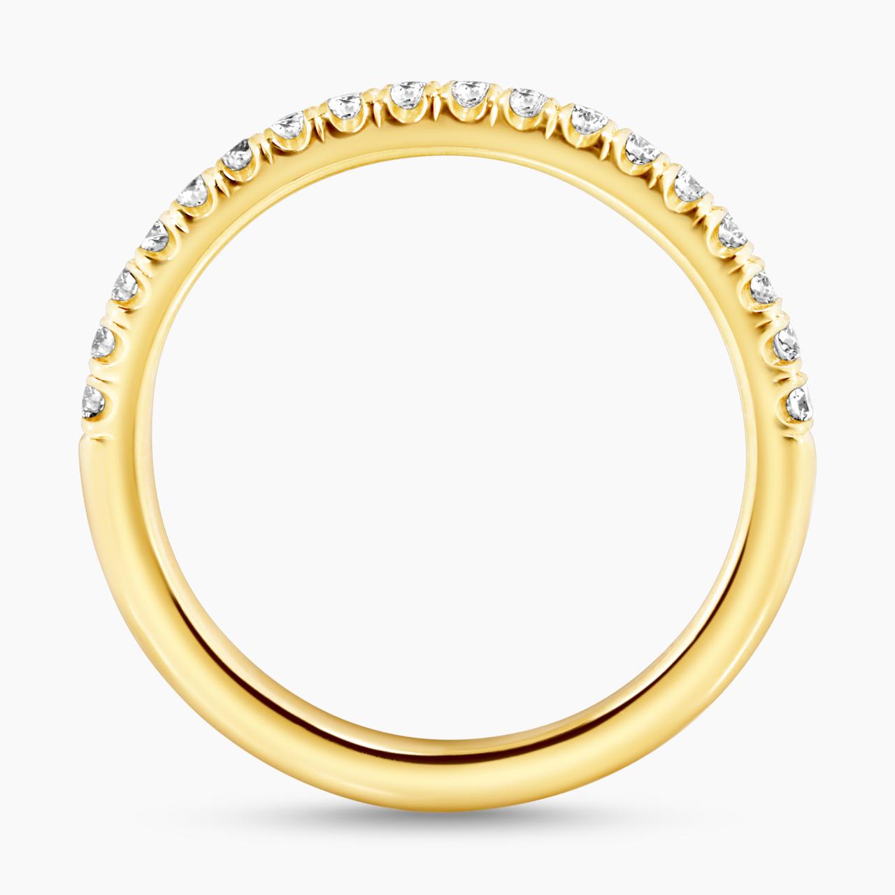 18ct yellow gold round brilliant cut diamond ring side setting