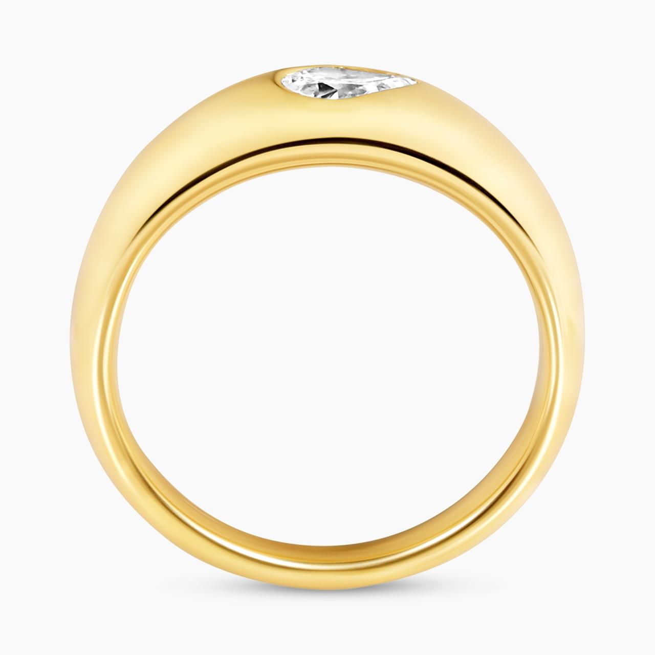 18ct yellow gold 0.37ct pear shaped diamond ring