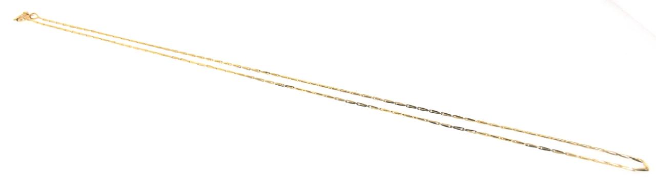 18ct Yellow Gold Barley Corn Shape Chain 45cm