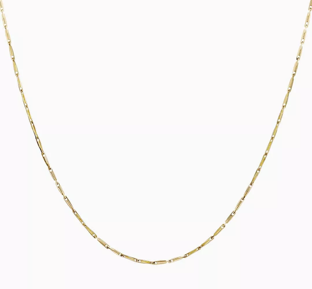18ct Yellow Gold Barley Corn Shape Chain 45cm