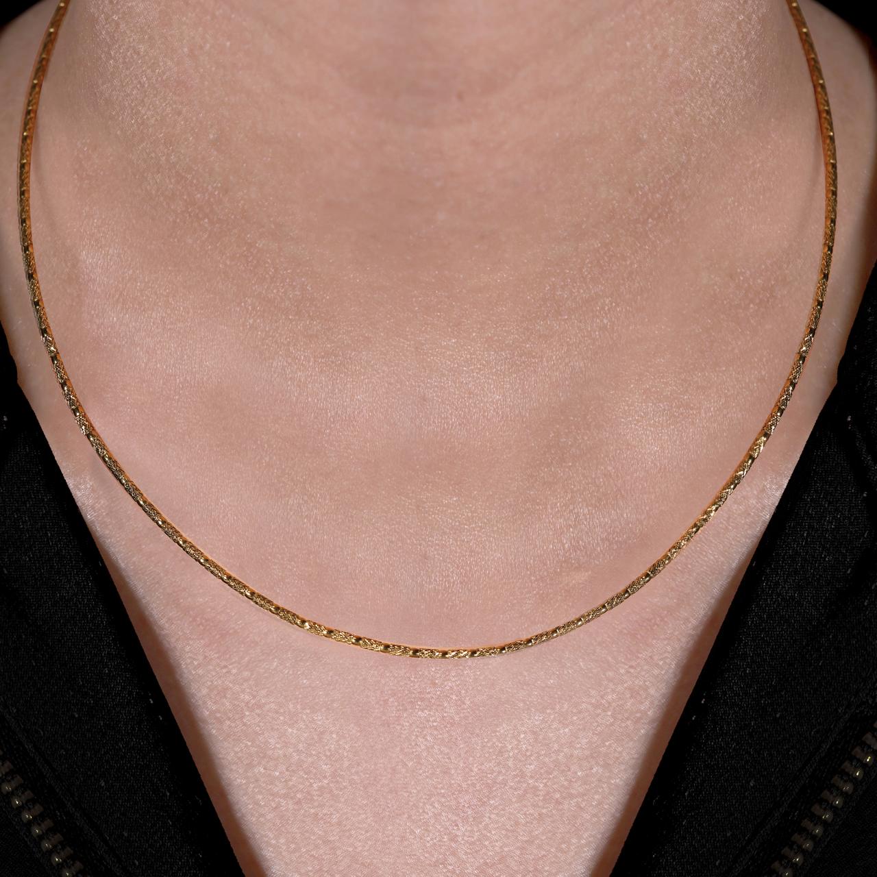 18ct yellow gold fancy fine omega chain