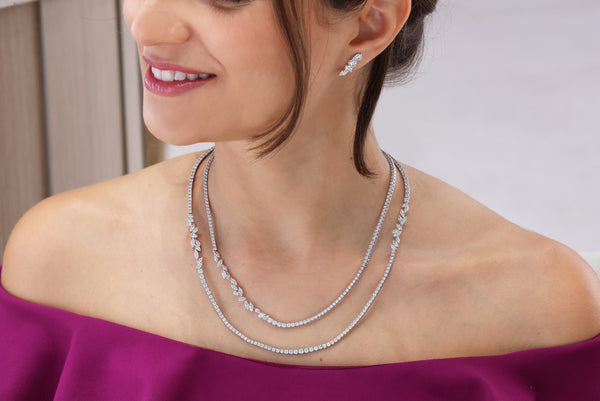 Cerrone Jewellers diamond necklace and earrings