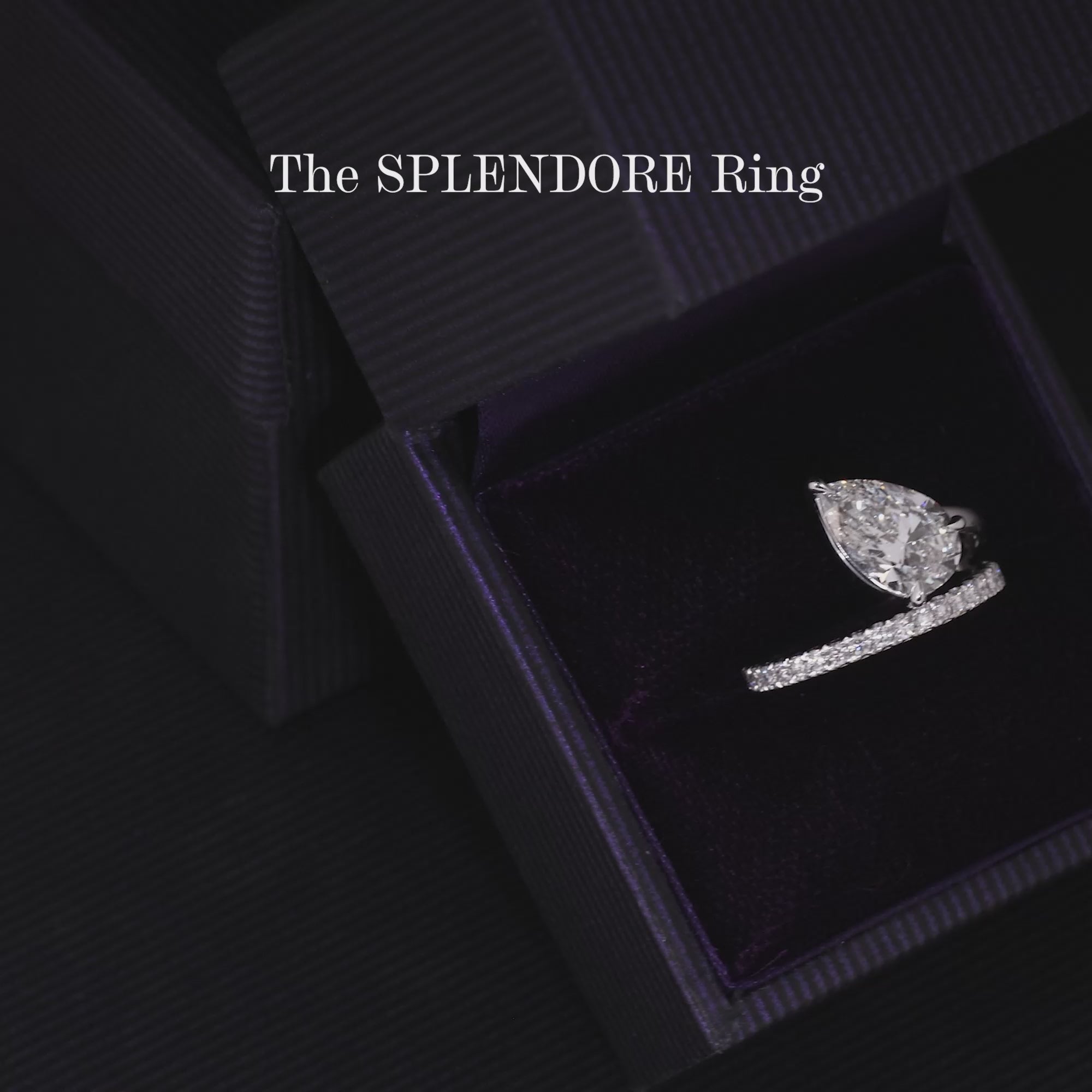 18ct white gold pear and round brilliant cut LAB Grown diamond engagement ring video